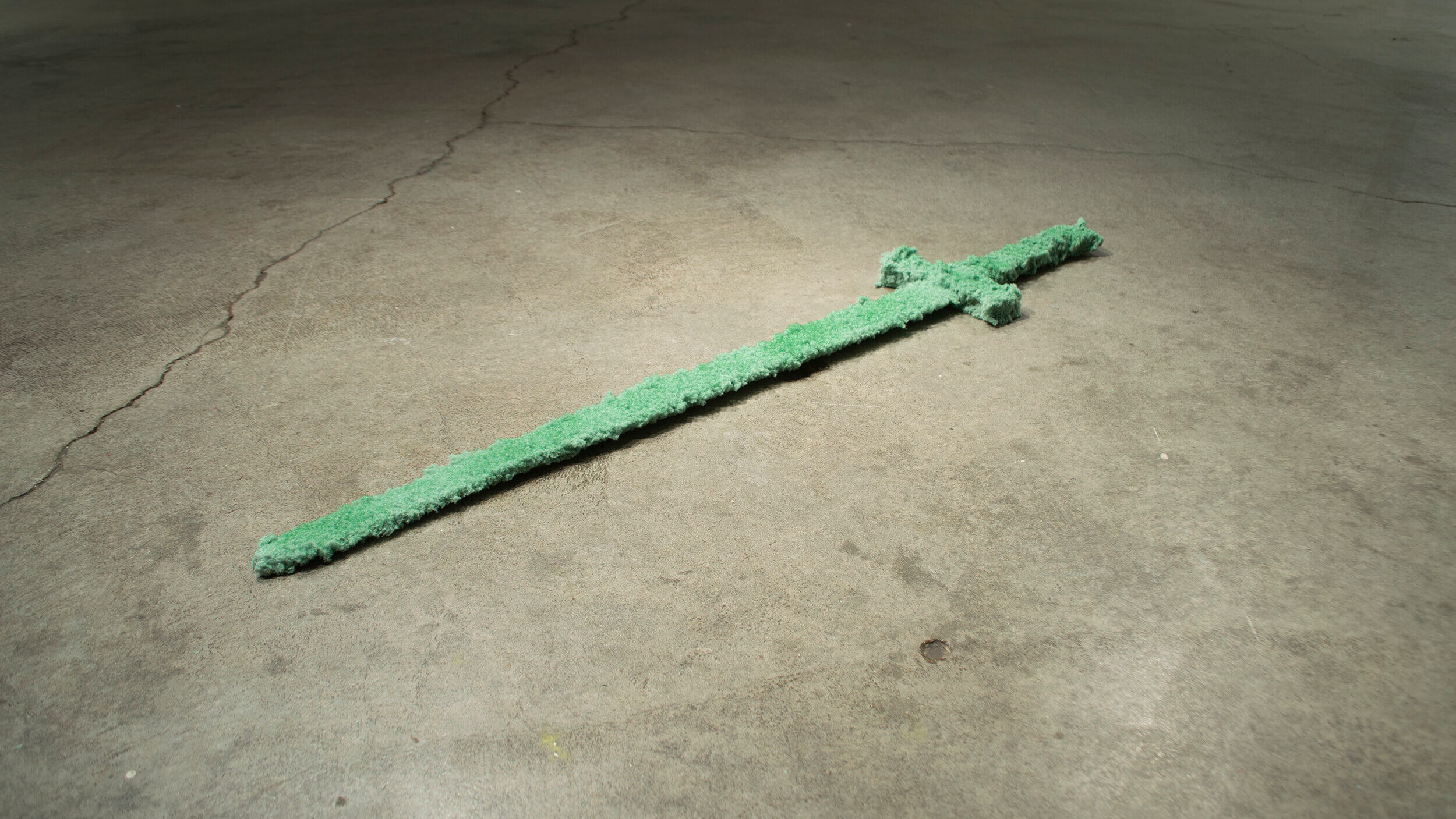 A Flocked Green Sword by Bradley Weyandt